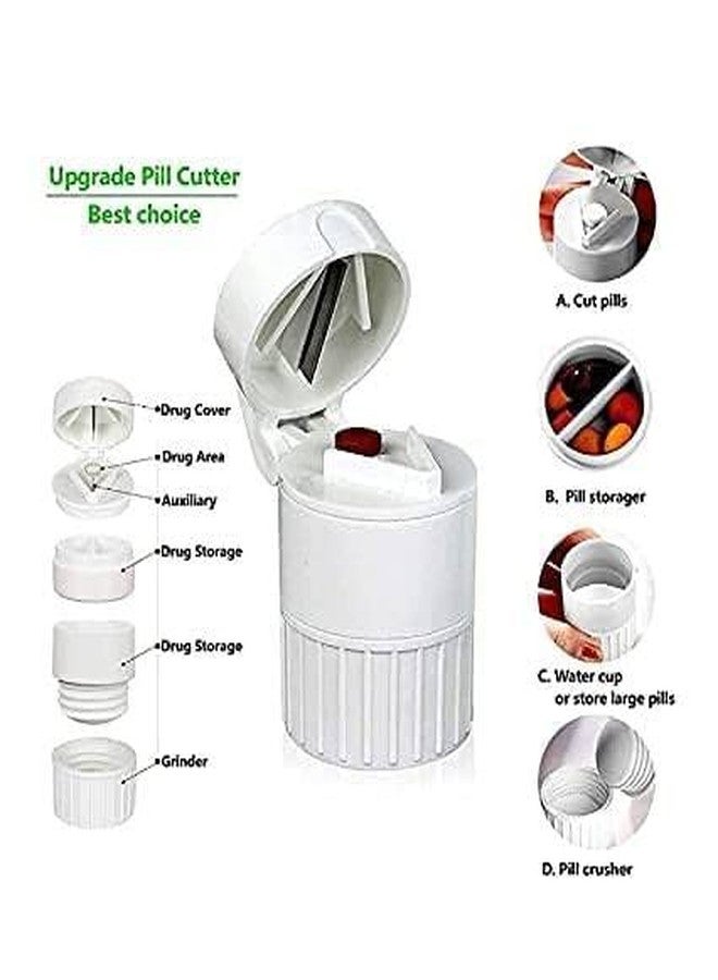 ATETO Pill Splitter Cutter Crusher Ideal for Small Pills Accurate Cut and Alignment Medication/Vitamin/Supplement/Perfect for Travel Purse or Pocket (pack of 1) Multicolor - Image 5